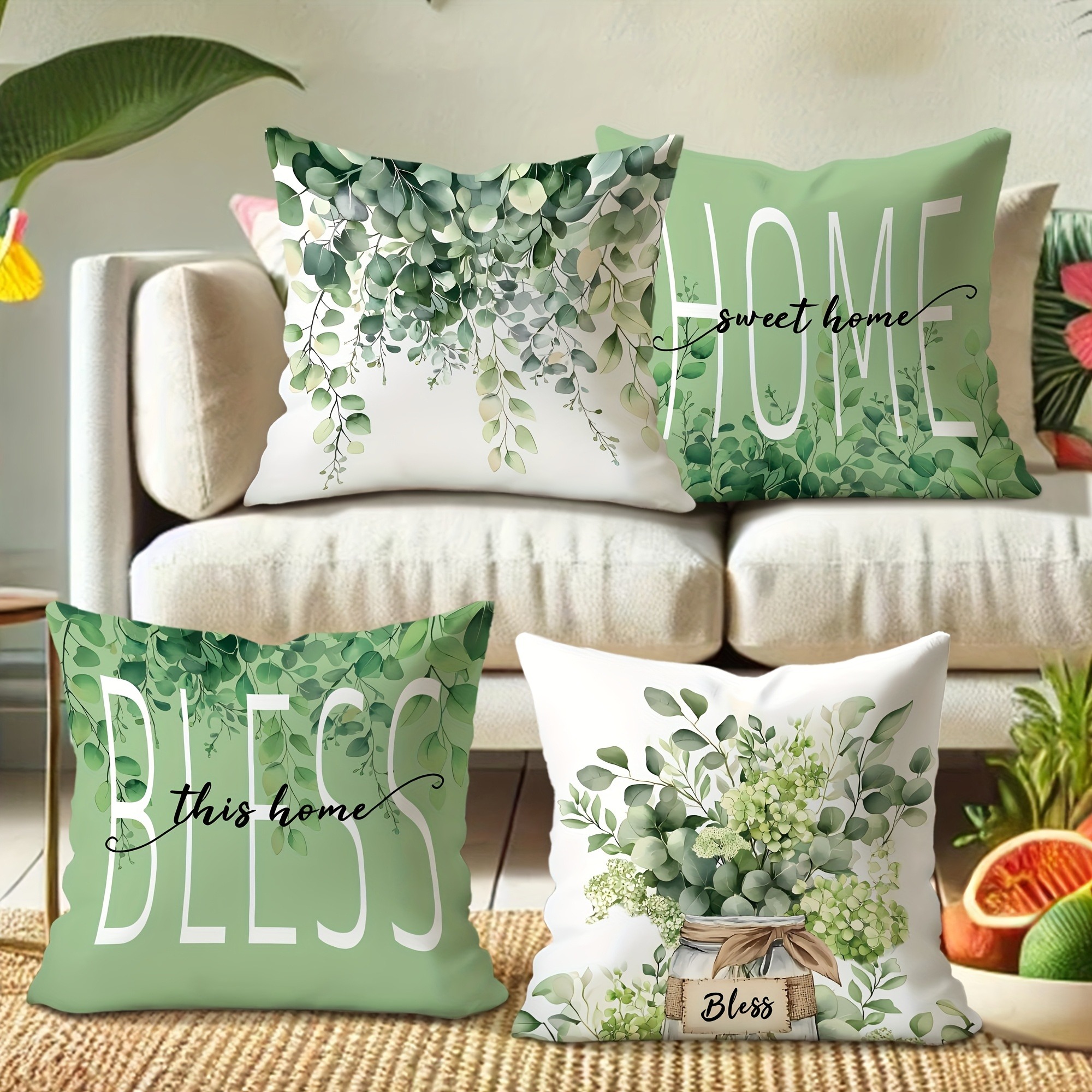 Eucalyptus - Inspired Pillow C - Your Home Textiles reseña y precio