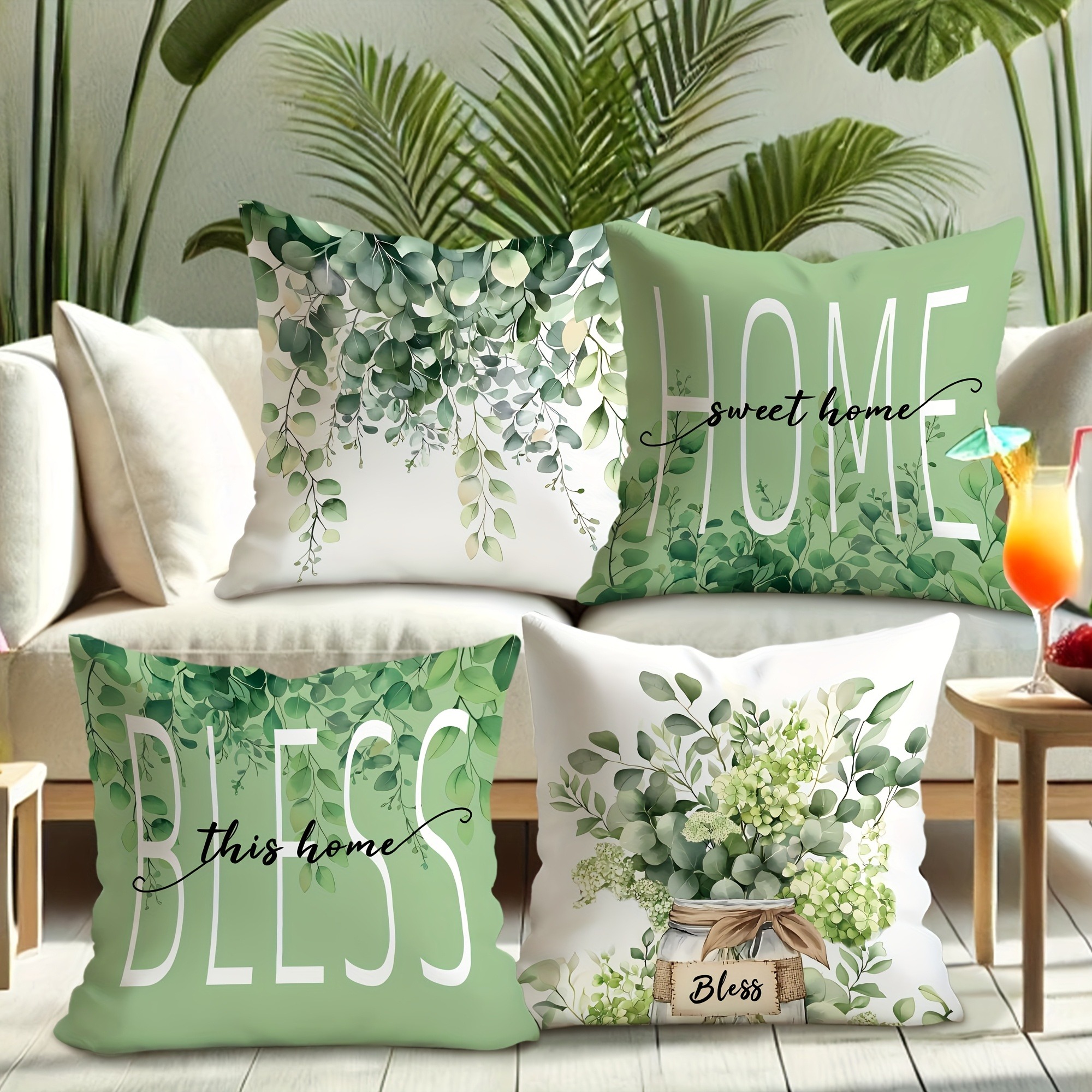 Eucalyptus - Inspired Pillow C - Your Home Textiles reseña y precio