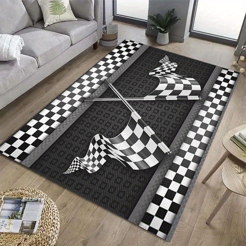 Racing Flag Theme Carpet Cryst - Your Home Textiles reseña y precio