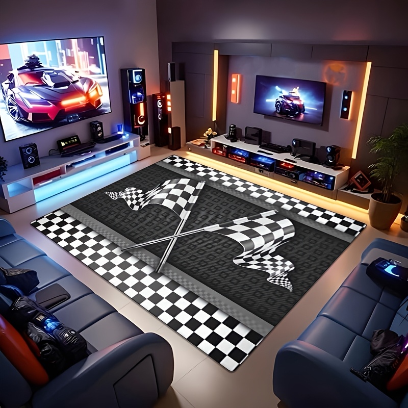 Racing Flag Theme Carpet Cryst - Your Home Textiles reseña y precio