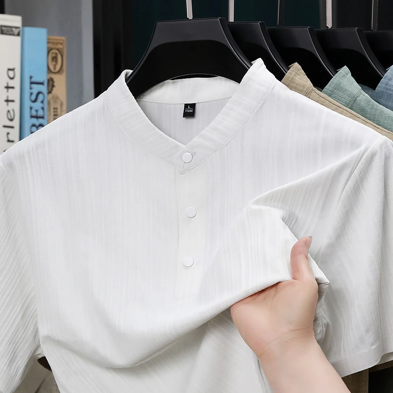 Summer Stand Collar Half Butto - Home Textile reseña y precio