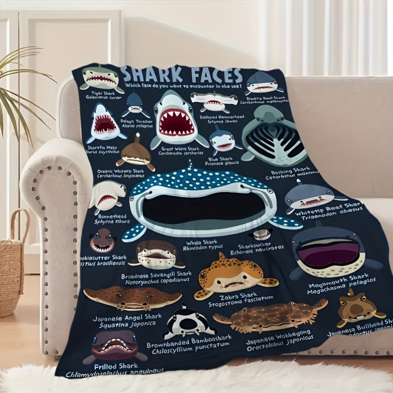 Cozy Shark Face patterns Flann - Home Textiles Face Towel reseña y precio