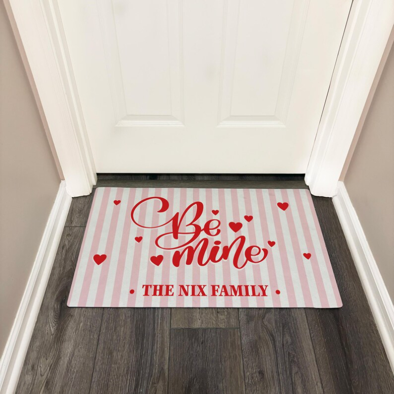 Personalized Valentine Doormat - Home Textiles Today Logo reseña y precio