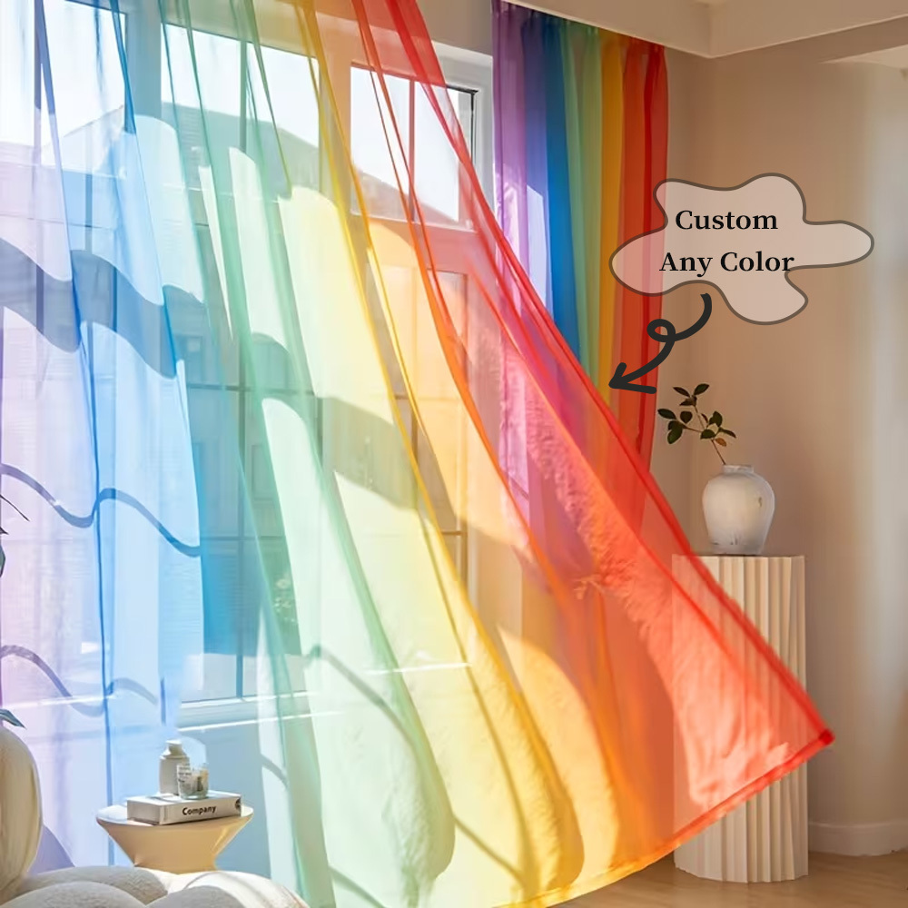 Custom 2D Flat 2pcs Sheer Curt - Your Home Textiles reseña y precio