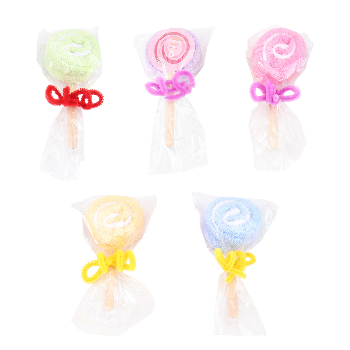 5Pcs Creative Lollipop Design  - Home Textiles Face Towel reseña y precio