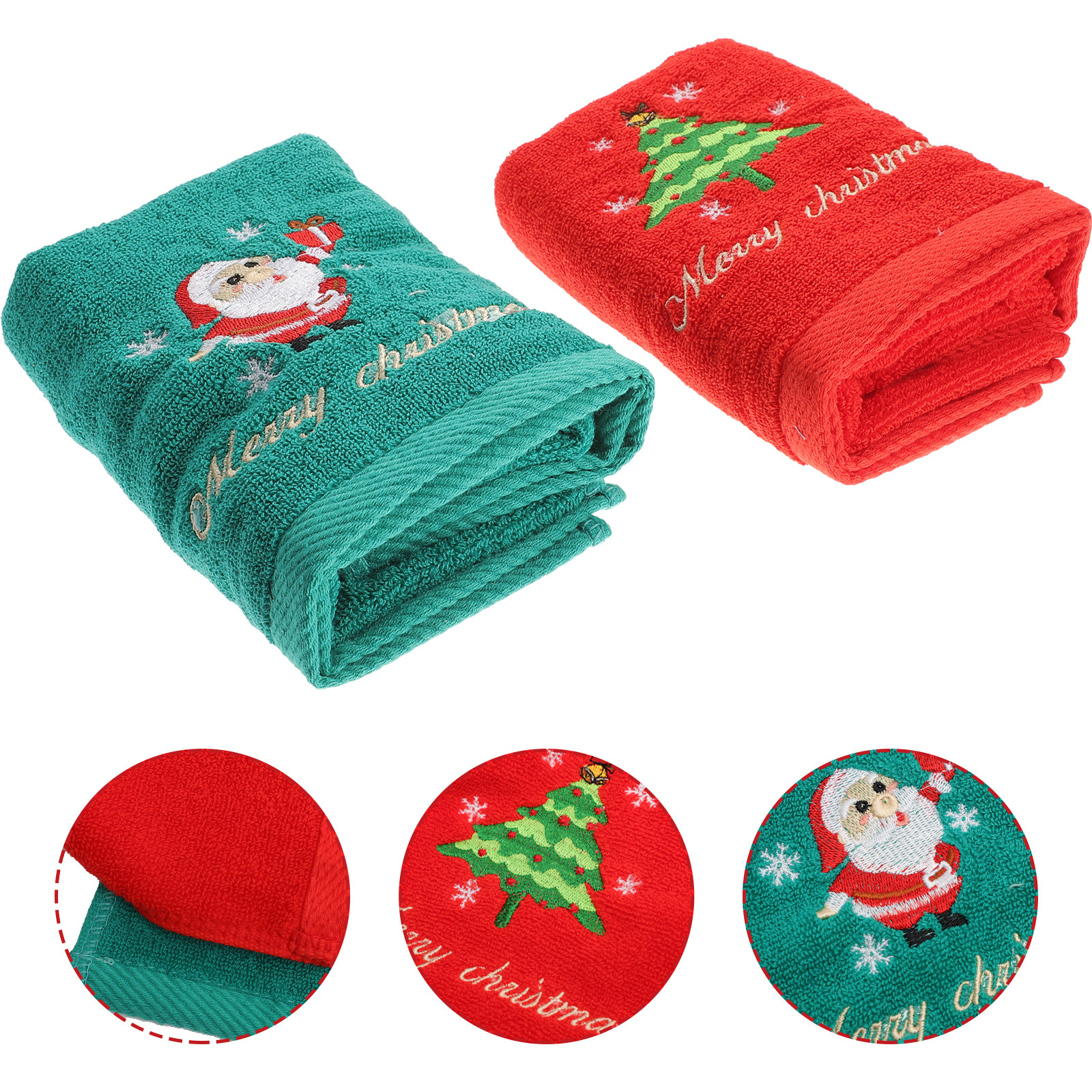 2Pcs Christmas Cotton Towels E - Home Textiles In Pakistan reseña y precio