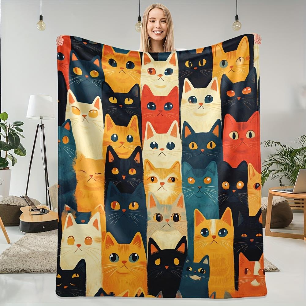 Modern cat face patterns Flann - Home Textiles Face Towel reseña y precio